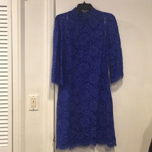 Blue lace cocktail dress. Size 10